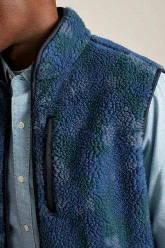 Gilet in pile con zip