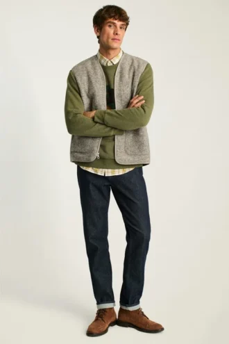 Gilet in pile di lana italiana