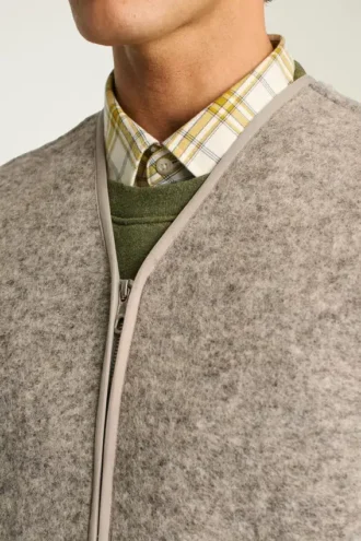 Gilet in pile di lana italiana