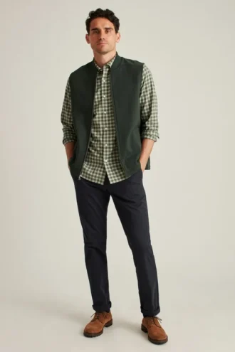 Gilet in pile testurizzato