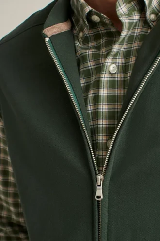 Gilet in pile testurizzato