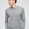 Henley in cotone e lino