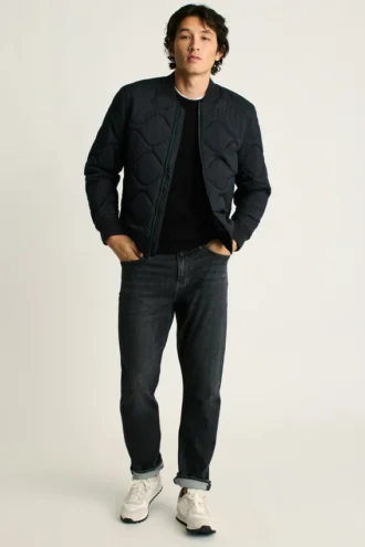 Il bomber in nylon trapuntato