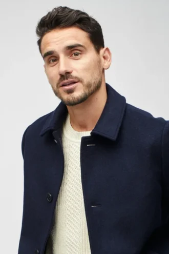 Italian Wool Car Coat da uomo