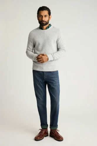 Jeans foderati in flanella