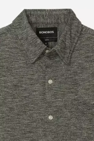 Jersey melange con bottoni