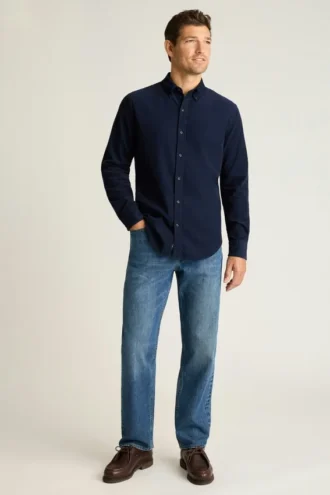 La camicia in corduroy elasticizzato