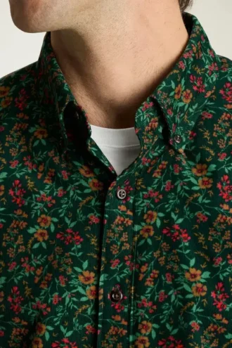 La camicia in corduroy elasticizzato