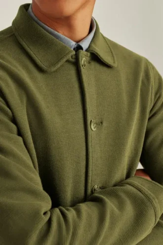 La giacca-camicia in maglia