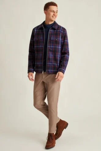 La giacca in cotone spazzolato