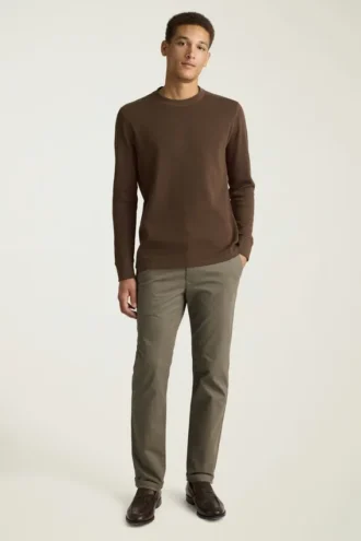 Maglia a collo rotondo con trama a nido d’ape