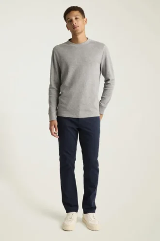 Maglia a collo rotondo con trama a nido d’ape