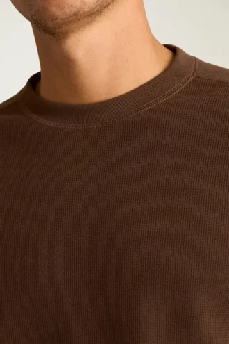 Maglia a collo rotondo con trama a nido d’ape