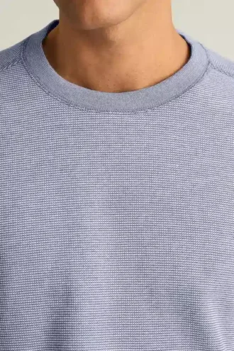 Maglia a collo rotondo con trama a nido d’ape