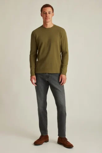 Maglia a girocollo con trama a nido d’ape