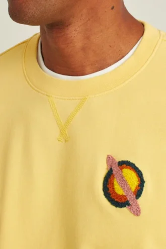 Maglia girocollo in felpa francese elasticizzata