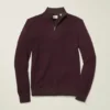 Maglia in cotone e cashmere lavabile con zip a un quarto