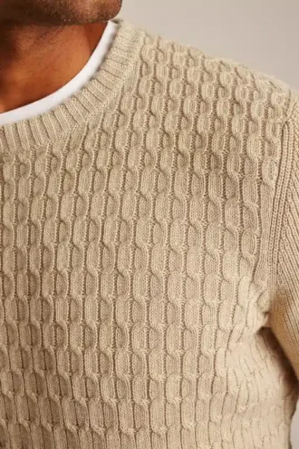 Maglia morbida a trecce