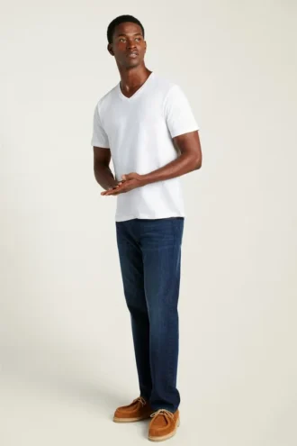 Maglietta con scollo a V in cotone biologico