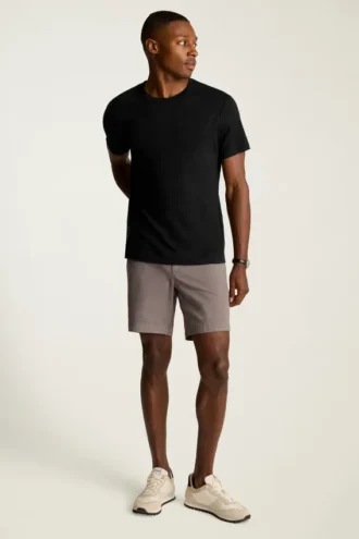 Maglietta da uomo in lino con collo a giro