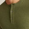 Maglietta Henley leggera a trama waffle