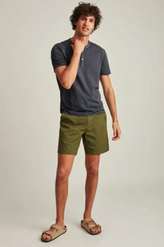 Maglietta Henley tinta in capo