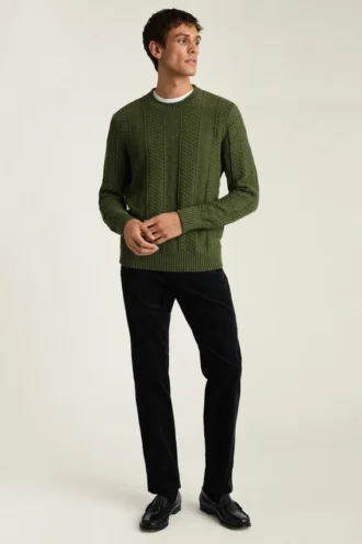 Maglione a collo alto in cotone e cashmere