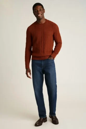 Maglione a collo alto in cotone e cashmere