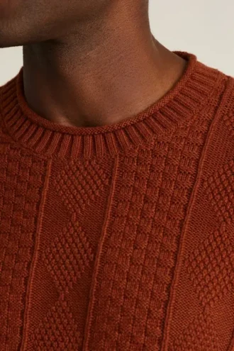 Maglione a collo alto in cotone e cashmere