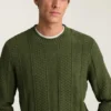 Maglione a collo alto in cotone e cashmere