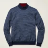 Maglione a collo alto in cotone e cashmere