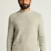 Maglione a collo alto in misto merino