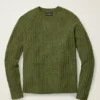 Maglione a collo rotondo con trecce Donegal