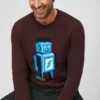 Maglione a girocollo con robot
