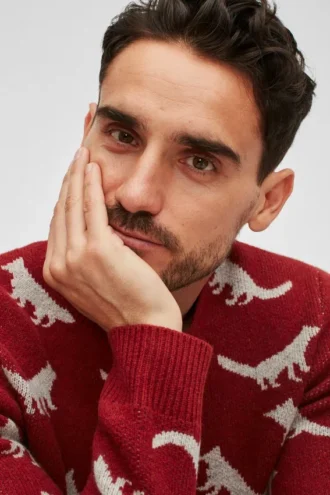 Maglione a girocollo con volpe