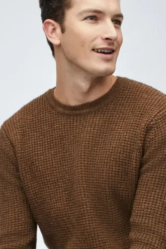 Maglione a girocollo in misto yak