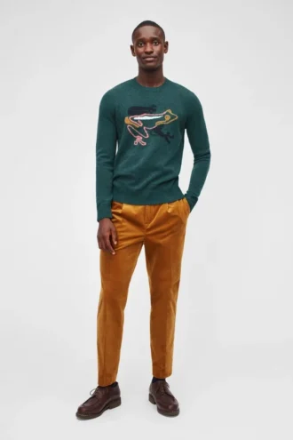 Maglione a girocollo Merino Frog