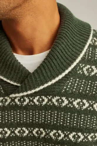 Maglione a scialle Fair Isle
