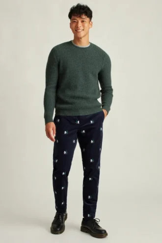 Maglione a trama waffle in misto yak