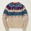 Maglione Arctic Fair Isle | Morbida felpa con collo a V in pile artico