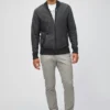 Maglione bomber in cotone e cashmere