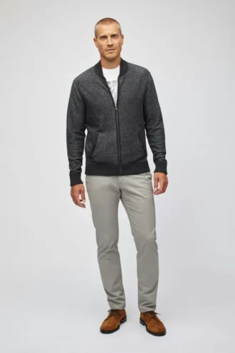 Maglione bomber in cotone e cashmere