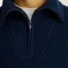 Maglione con collo e mezza zip