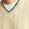 Maglione da cricket in cotone e cashmere