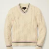 Maglione da cricket in cotone e cashmere