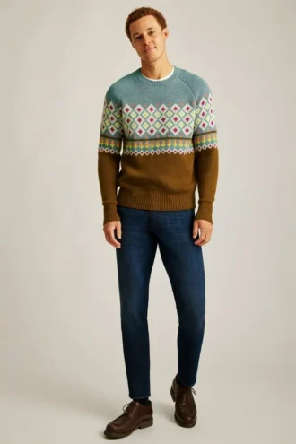 Maglione Fair Isle a girocollo