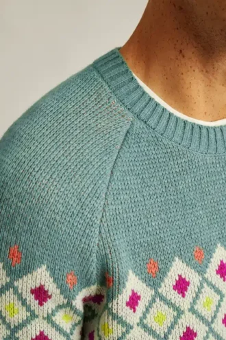 Maglione Fair Isle a girocollo