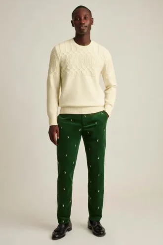 Maglione girocollo a trecce