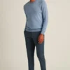Maglione girocollo in cotone e cashmere