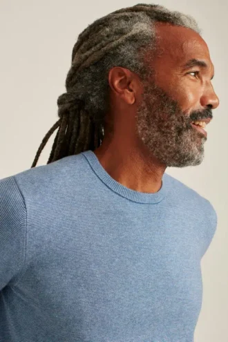 Maglione girocollo in cotone e cashmere